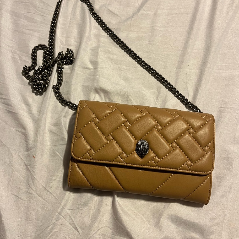 New Kurt Geiger Tan Quilted Crossbody Bag